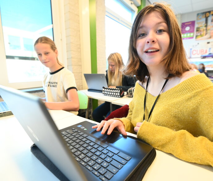 Digitaal onderwijs met eigen laptop op het Dalton College Alkmaar